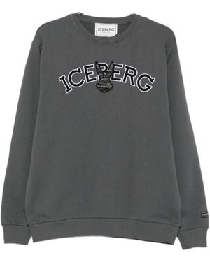 Iceberg Long-Sleeve Crew-Neck Sweatshirt - Gray