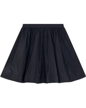MSGM Pleated A-Line Mini Skirt - Blue