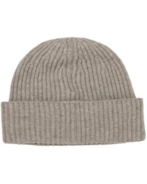 Brunello Cucinelli Ribbed Hat - Gray