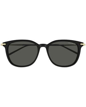 Montblanc Eyewear Square Frame Sunglasses - Black
