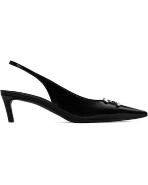 Celine Alma Triomphe Slingback - Black