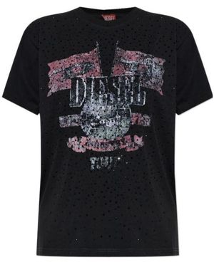 DIESEL Marly Studded Graphic T-Shirt - Black