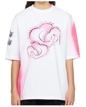 we11done Graphic-Print Cotton T-Shirt - White