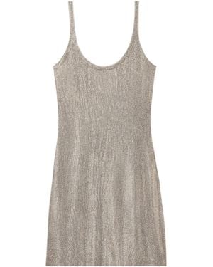 Alexander Wang Champagne Crystal Hotfix Dress - Gray