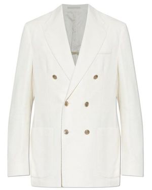Eleventy Long-Sleeved Suit Jacket - White