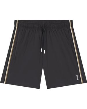 BOSS Drawstring Swimming Trunks - Black