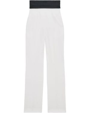 McQueen Wool Wide-Leg Trousers - White
