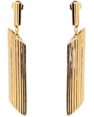 Moschino Drop Earrings - Metallic