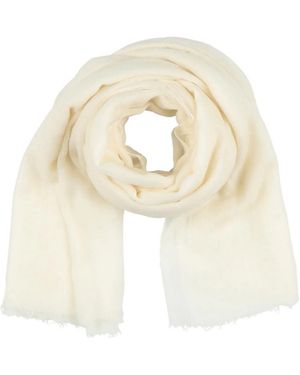Brunello Cucinelli Solid-Color Cashmere Scarf - White