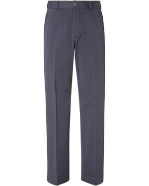 Fendi Logo Plaque Tailored Trousers - Blue