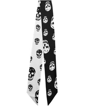McQueen Simple Silk Scarf - White