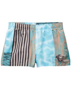 Versace Printed Swim Shorts - Blue