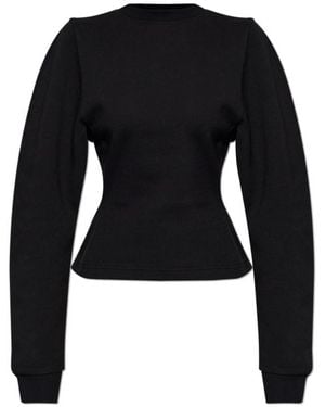 Balenciaga Fitted Long Sleeve T-Shirt - Black