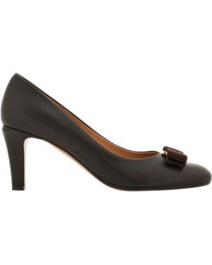 Ferragamo Vara Bow Pump - Brown