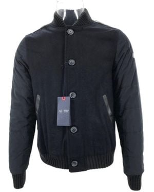 Armani Jeans Long-Sleeved Casual Jacket - Blue