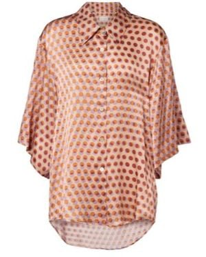 Dries Van Noten Polka-Dot Silk Shirt - Pink