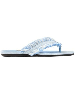 Jimmy Choo Fringed Flat Sandals - White