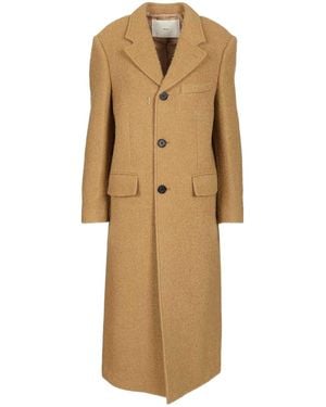 DUNST Boucle Wool 3-Button Coat - Natural