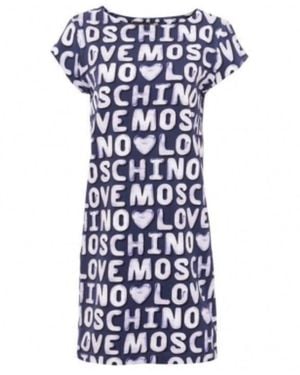 Moschino A Printed Dress - Blue