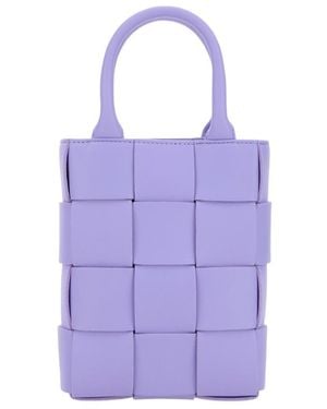Bottega Veneta Mini Cassette Shoulder Bag - Purple