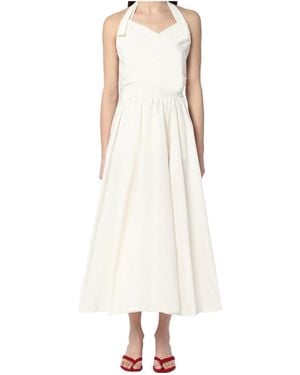 Patou Bow-Decorated Dress - White