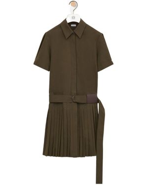 Loewe Pleated Dress - Green