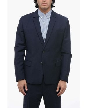 Prada Single-Breasted Blazer With Flap Pockets - Blue