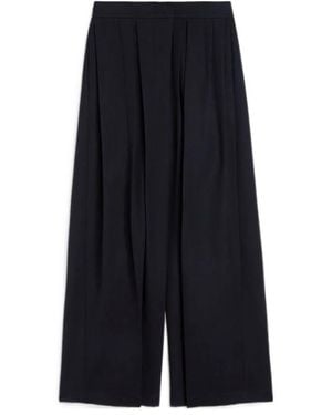 Jil Sander Wool Gabardine Trousers - Blue