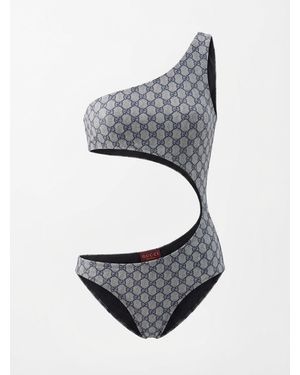 Gucci Gg Stretch Jersey Swimsuit - Grey