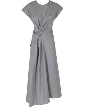 Victoria Beckham Aria Midi Dress - Grey