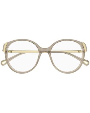 Chloé Chloé Eyewear Oval-Frame Glasses - Natural