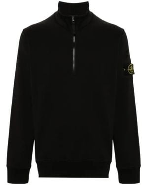 Stone Island Compass Cotton Sweatshirt - Black