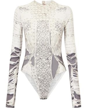 Dilara Findikoglu Stretch-Jersey Bodysuit - White