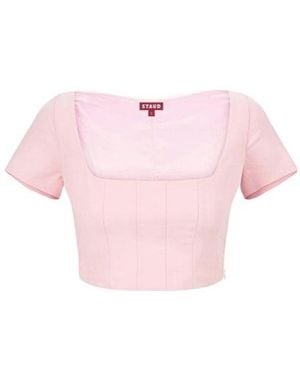 STAUD Short Top - Pink