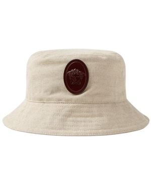 Versace Cotton Linen Bucket Hat - White
