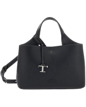 Tod's T Timeless Medium Shoulder Bag - Black
