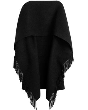 TOTEME Totême Fringed Knitted Poncho - Black