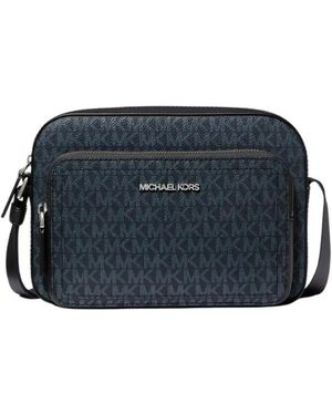 Michael Kors Cooper Signature Logo Utility Crossbody Bag - Blue