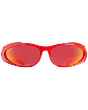 Balenciaga Eyewear Rectangular Frame Sunglasses - Red