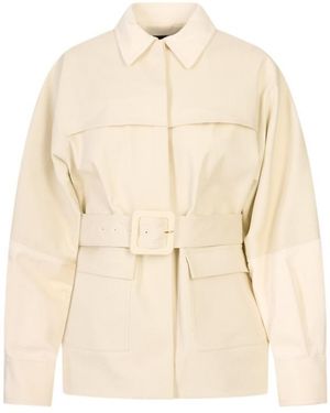 Fabiana Filippi Belted Casual Jacket - Natural