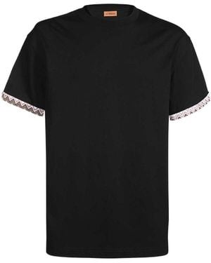 Missoni Zig-Zag Print Edge T-Shirt - Black
