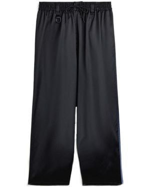 Y-3 Satin Gradient 3-Stripes Track Pants - Black