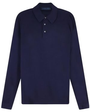 Kiton Ciro Buttoned Polo Shirt - Blue