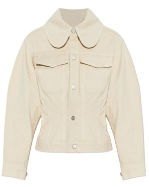 By Malene Birger Villies Collar Buttoned Jacket - Natural