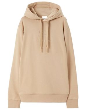 Burberry Ekd-Embroidered Drawstring Hoodie - Natural
