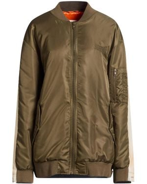 MM6 by Maison Margiela Two-Tone Bomber Jacket - Green