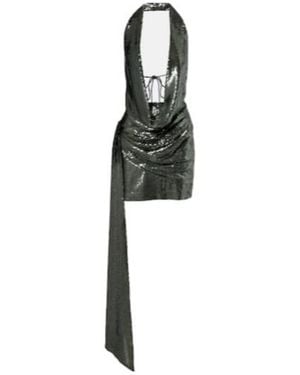 Alex Perry Draped Halterneck Sequined Minidress - Green