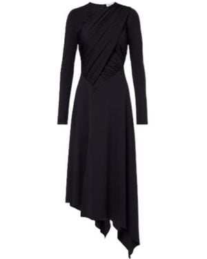 Victoria Beckham Draped Jersey Wrap Dress - Black