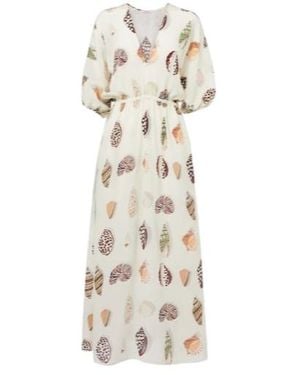 Eres Coffea Printed Silk Maxi Dress - White