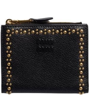 Miu Miu Small Leather Wallet - Black